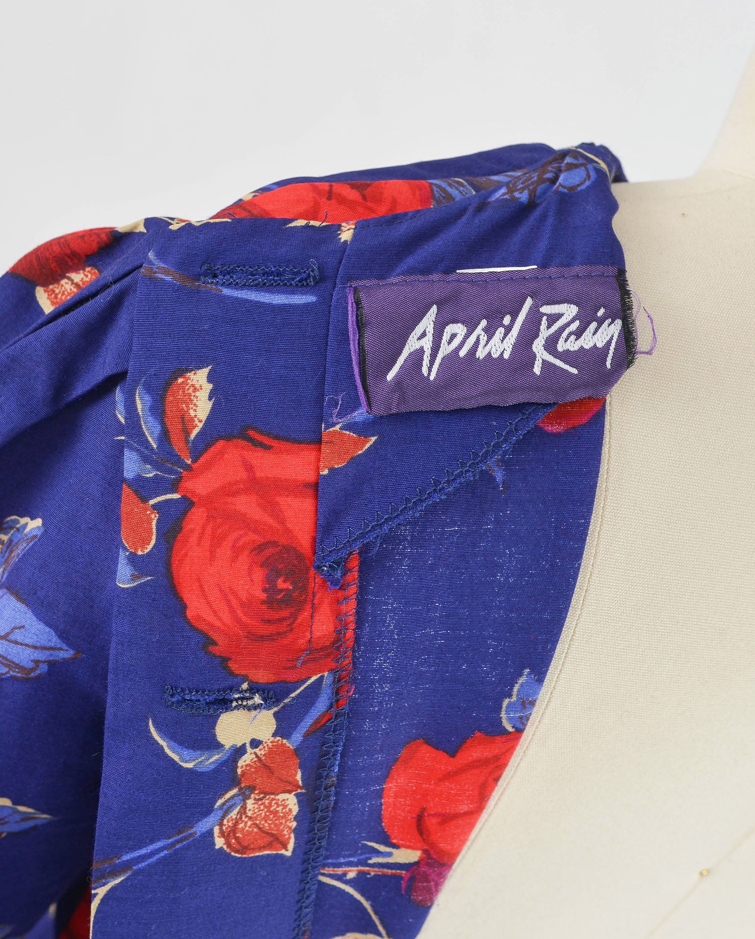 April Rain label inside neckline of dress.