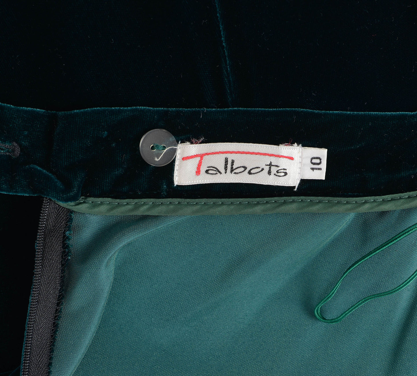 View of vintage Talbots label inside waistline.